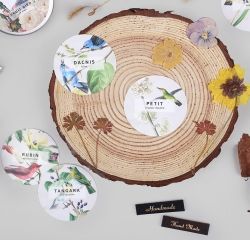 Circle Sticker Tin-06 Fruit Bird