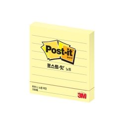 Post-it Sticky Note Pad, Lined, 76X76mm, 100 Sheets, 654 (76x76)