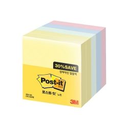 Post-it Sticky Notes Value Pack, 3Colors, 5Pads/Pack, 500Sheets, 76X76mm, 654 (76x76)