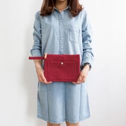 STANDARD CLUTCH / M / WINE