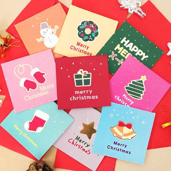 Twinkle Christmas Card, 9ea Set 