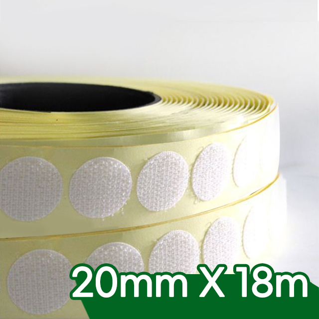 찍찍이 테이프 (20yd) - 흰색 원형