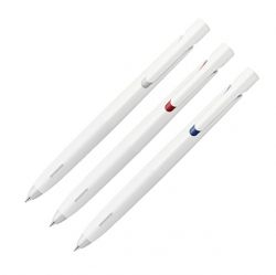 Blen Ballpoint Pen(0.7mm) White Body, 10 Count, Emulsion Ink 