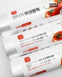 One Touch plastic Poly Bag 100ea, 250X350mm