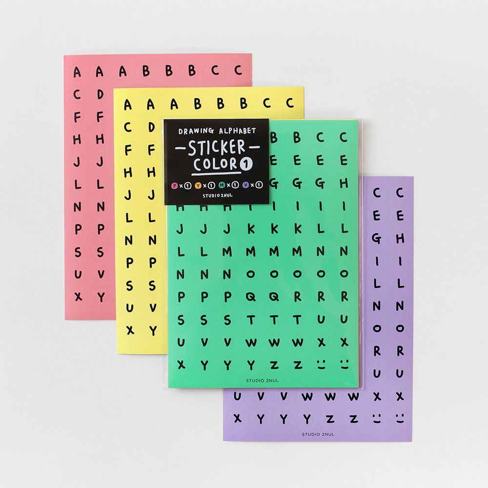 Drawing Alphabet Sticker Color 1 