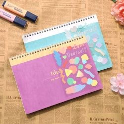 B5 Size Wide Twin Ring My Note, Cornell & Grid