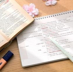 B5 Size Wide Twin Ring My Note, Cornell & Grid