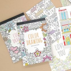 Color Drawing Postcard Book , random