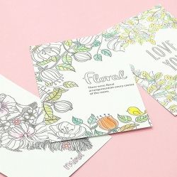 Color Drawing Postcard Book , random