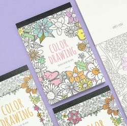 Color Drawing Postcard Book , random