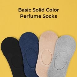 Fragrant Solid Color no show socks (M-N-015-2)  (250~280mm) 