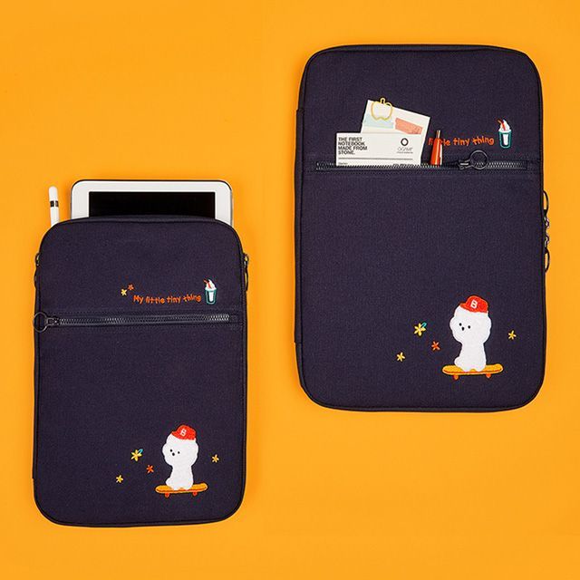 13" Notebook Pouch Bichon, Pocket Organizer 