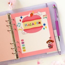 SQUARE DIARY Refill - Color Grid, 6Ring 148x172mm