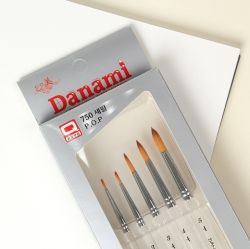 Watercolor Brushs with Clear Body set of 5, Round Brushs(1,2,3,4,5)