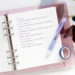 SQUARE DIARY Refill - Color 8mm Grid, 6Rings 148x172mm