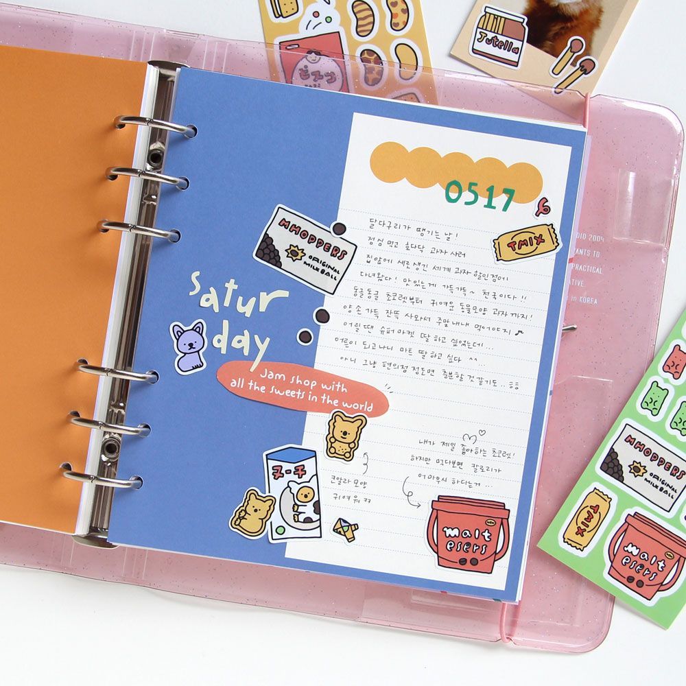 SQUARE DIARY Refill - Bubble Bubble Half Note, 6Rings 148x172mm 