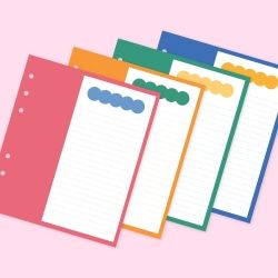 SQUARE DIARY Refill - Bubble Bubble Half Note, 6Rings 148x172mm 