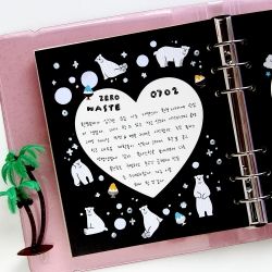 SQUARE DIARY Refill - Black, 6Rings 148x172mm