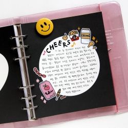 SQUARE DIARY Refill - Black, 6Rings 148x172mm