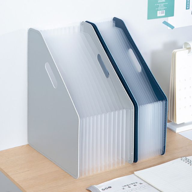 Folding Document File Box, 13Pockets