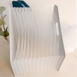 Folding Document File Box, 13Pockets