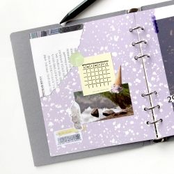 SQUARE DIARY Refill - Marble, 6Rings, 148x172mm