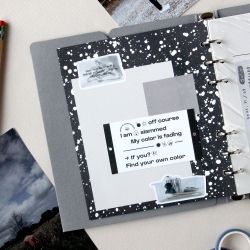 SQUARE DIARY Refill - Marble, 6Rings, 148x172mm