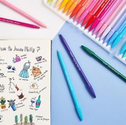 Plus Pen 3000 24Colors Set, Water Based Fine Liner, 0.4mm 