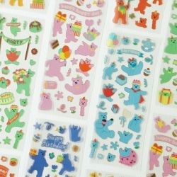 Jelly Bear Gold-Line Sticker 01-06