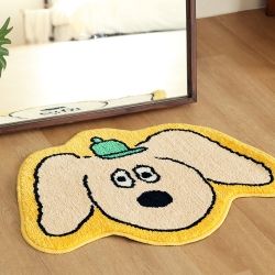 MonagustA Shape Bath Rug_Charlie Face