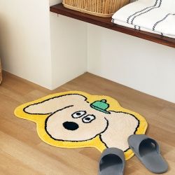 MonagustA Shape Bath Rug_Charlie Face