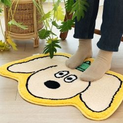 MonagustA Shape Bath Rug_Charlie Face