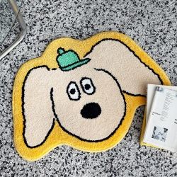 MonagustA Shape Bath Rug_Charlie Face