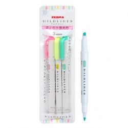 MILDLINER 3colors Pastel Marker Set