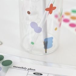 Pigment Clear Sticker, Shape Type 8sheets SET