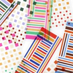 Pigment Clear Sticker, Square Type 8Sheets SET
