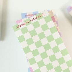 DO NOT DISTURB Checkerboard Memo Pad