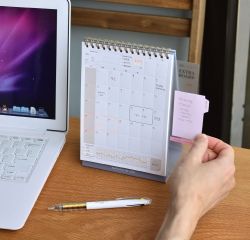 Undated Cube Press Calendar with Embossing Line 