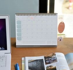 Undated Color Press Calendar with Embossing Line