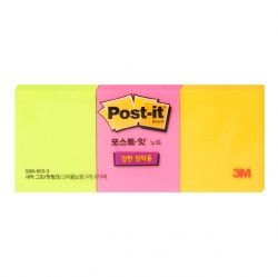 Post-it Sticky Notes Super Sticky Neon 653 (51x38)