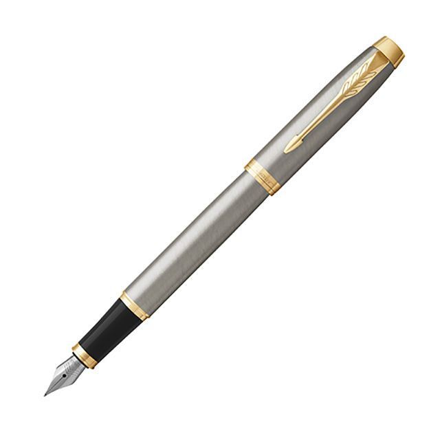 Parker Im Core Brushed Metal Fountain Pen GT