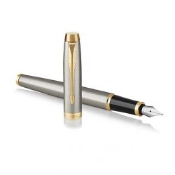 Parker Im Core Brushed Metal Fountain Pen GT