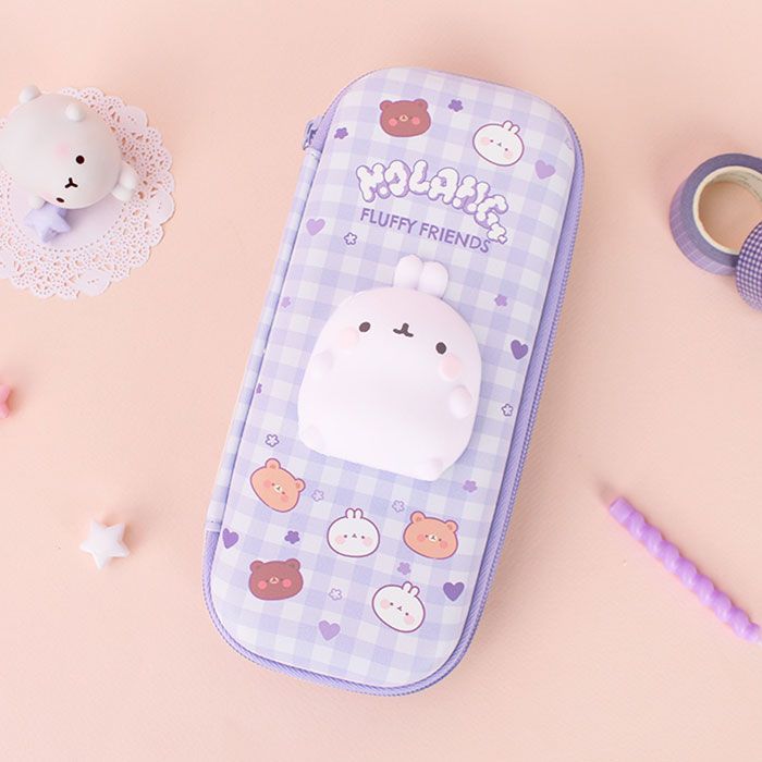 Molang Purple Bear EVA Pouch