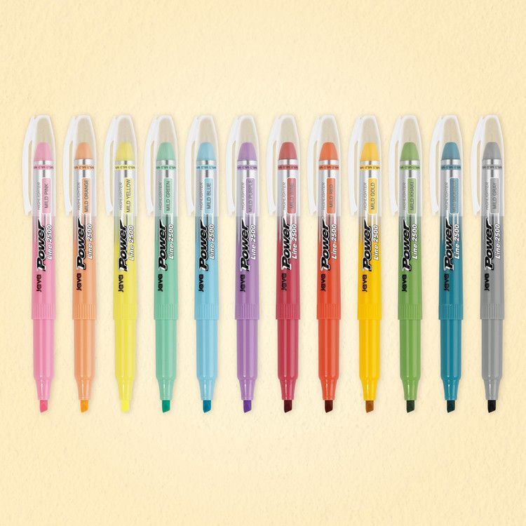 파워라인 마일드 형광펜 (12개 1세트)