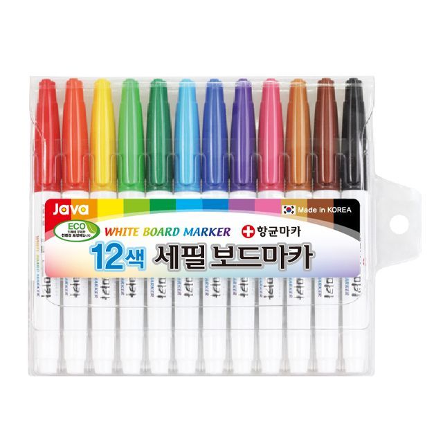 Whiteboard Slim Marker(1.0mm), 12Colors Set
