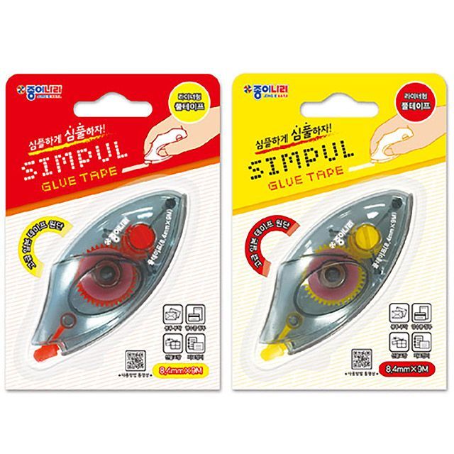 Simpul Glue Tape Roller, Liner Type, Set of 12