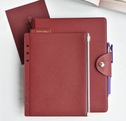 Classy Binder Pocket, 6-rings Binder Cover, A5 Size 