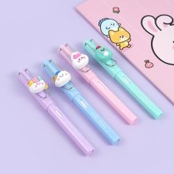 Pocket friends figure fountain pencil set , random