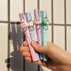 Pocket friends figure fountain pencil set , random