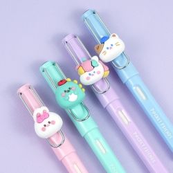 Pocket friends figure fountain pencil set , random